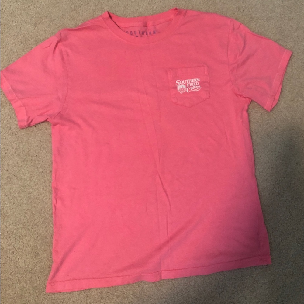 Pink shirt sleeved Southern Fried Cotton Shirt